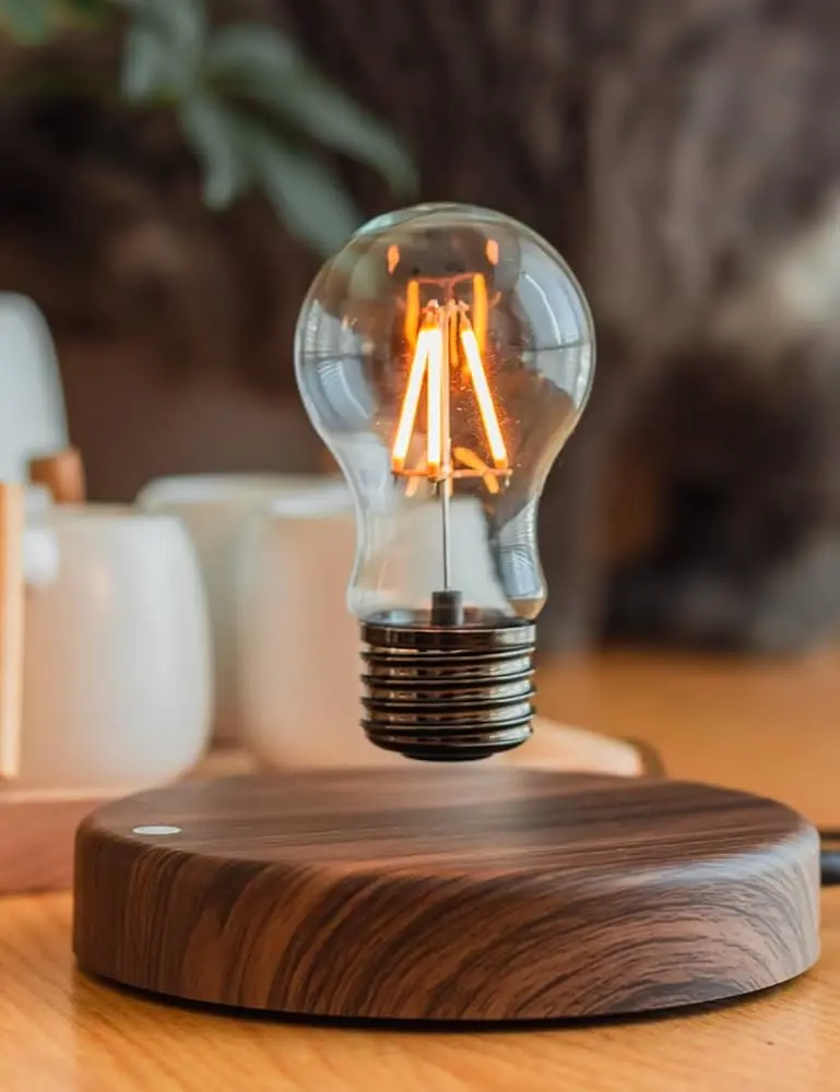 Levitating Lamp Round Base - لمبة